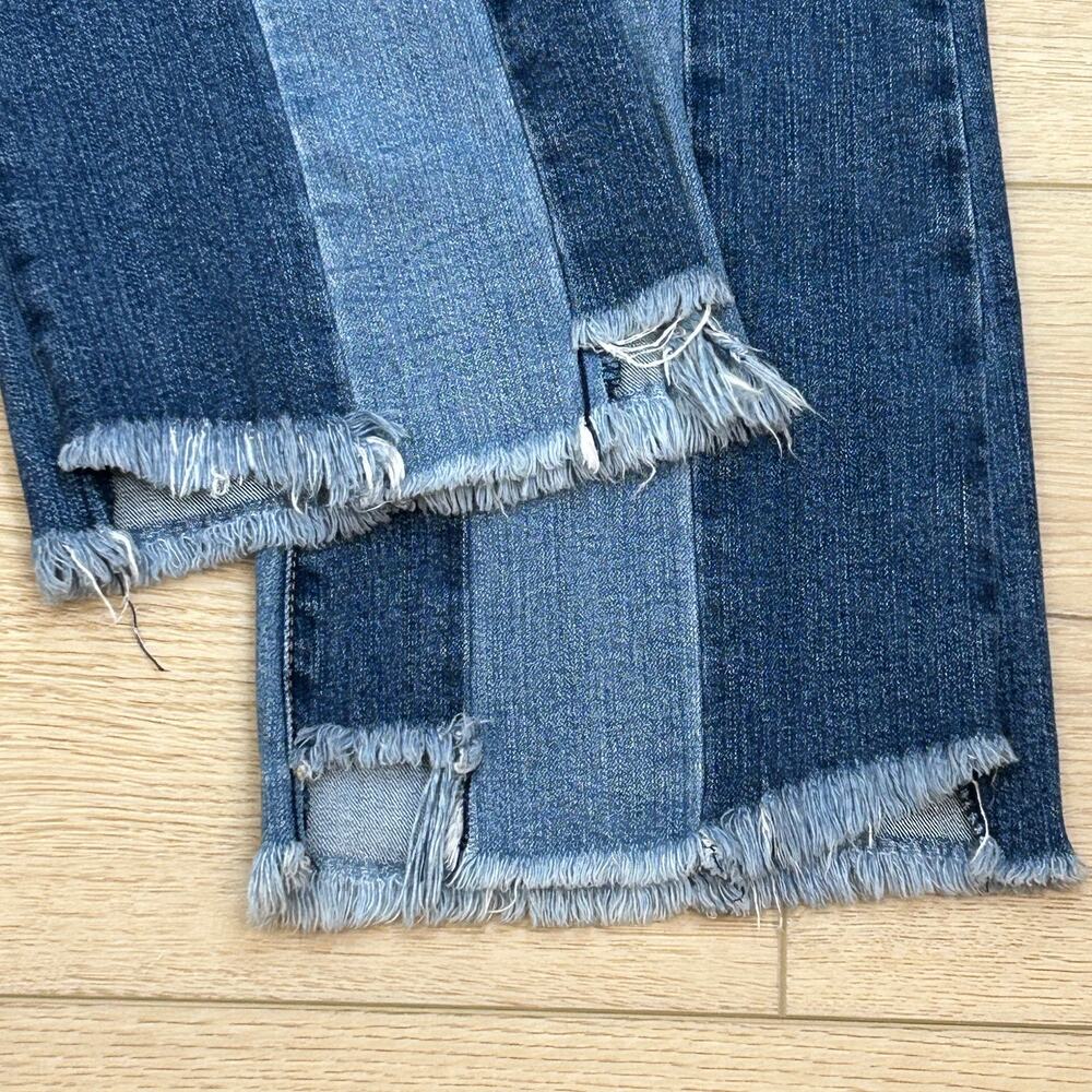 Litz Jeans Funky Faded Two-toned Fringe hem Size 30 - Picture 4 of 9